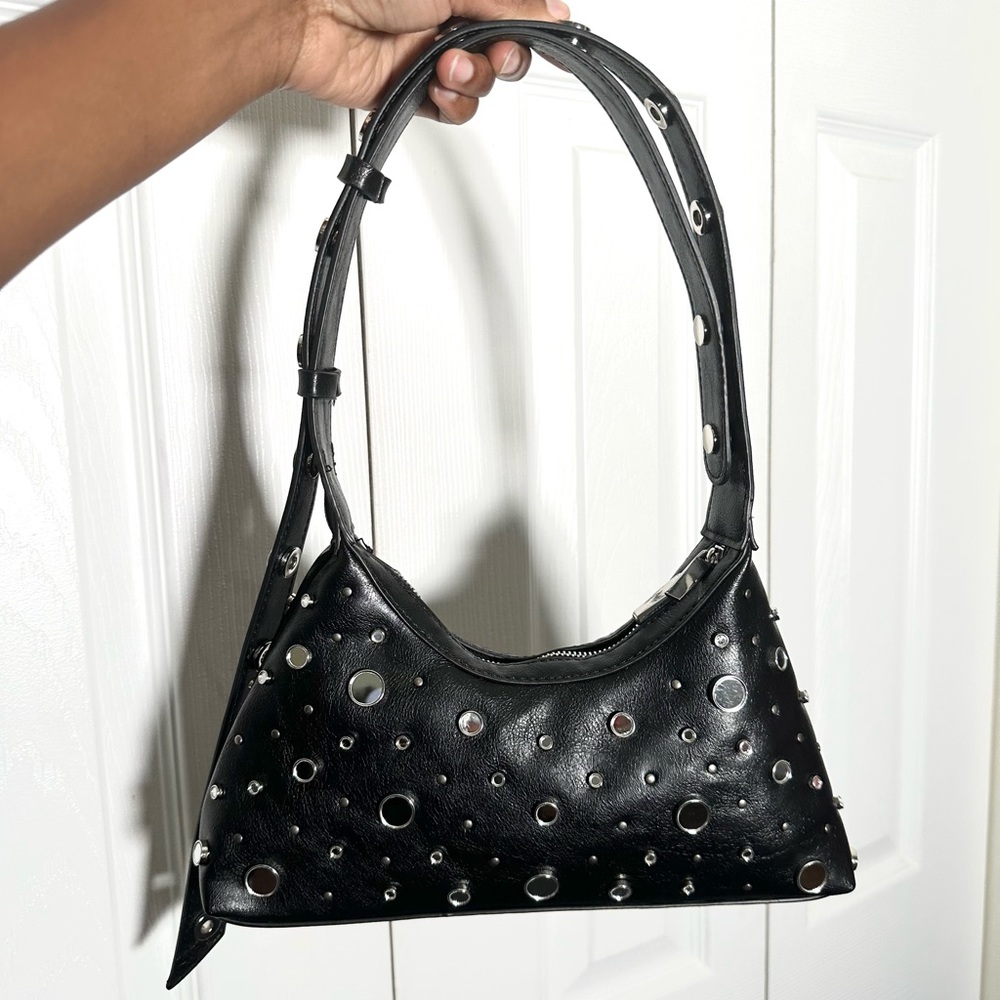 SOLD!! SOLD!! SOLD!! ZARA ROCK SHOULDER BAG WITH MIRRORED DETAILS NEW W/OUT TAGS